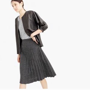 J crew pleated polka dot midi skirt